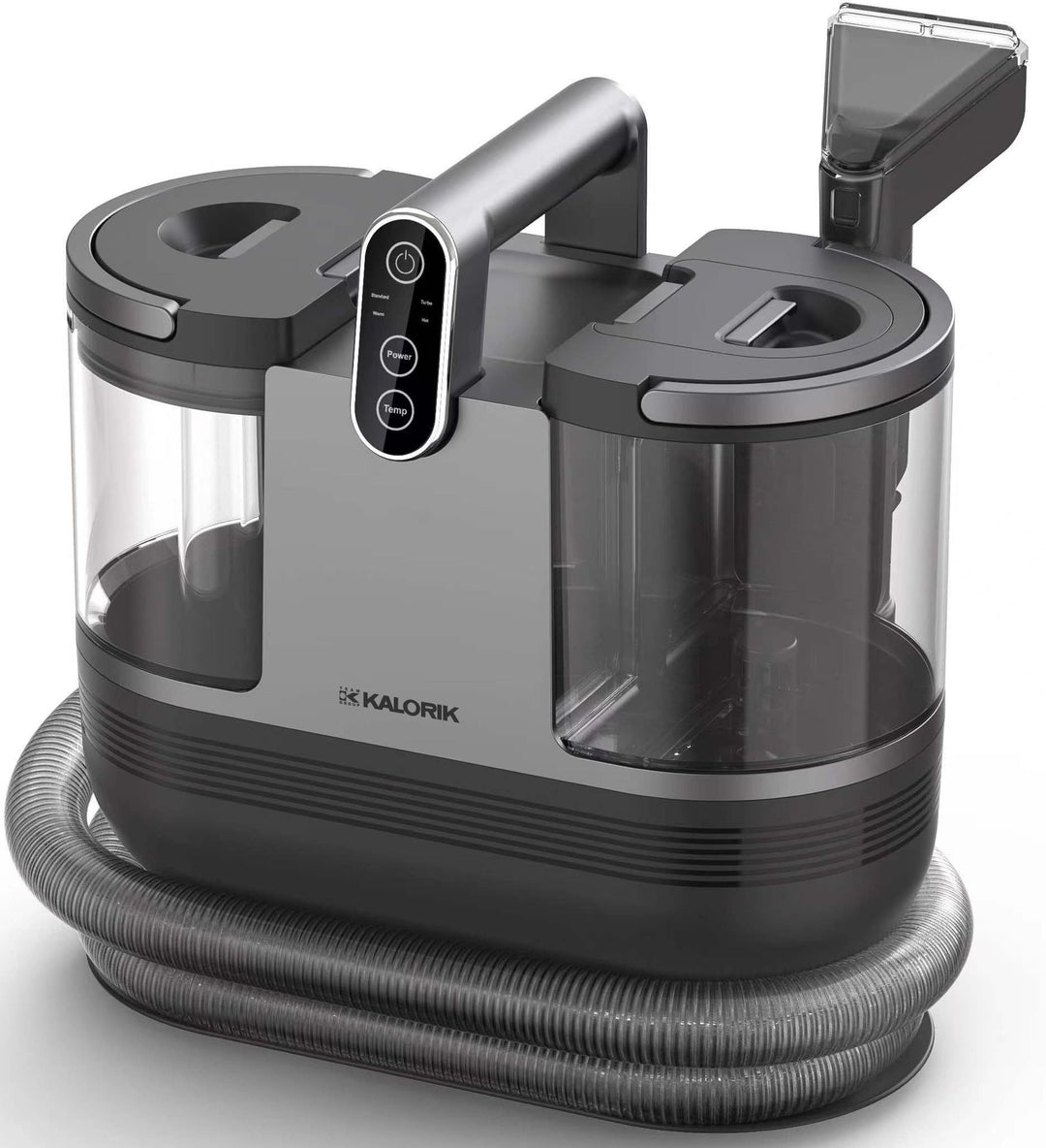 KALORIK Dual-Tank Staubsauger mit Wasserfilter SVC 2000, Digitale Steuerung, 2 Behälter, Grau/Schwar