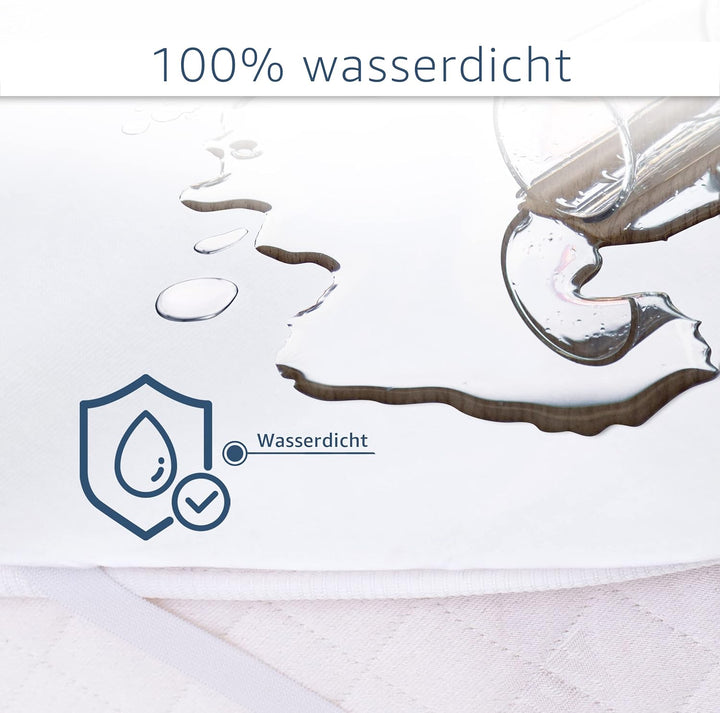 Amago - Matratzenschutzauflage, Vorders: 100 prozent Baumwolle, Rücks: PU Membrane, 200 x 200 cm - W