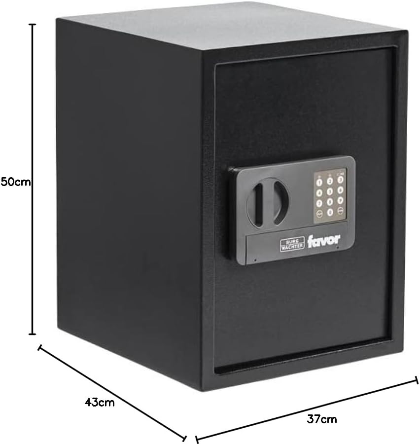 BURG-WÄCHTER Möbeltresor mit elektronischem Zahlenschloss, inkl. Fachboden, 38,6 l, 12,5 kg, Favor S