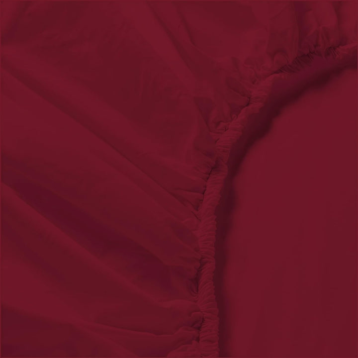 Italian Bed Linen Max Color Bettwäsche-Set, Bordeaux, Doppelte, Bordeaux