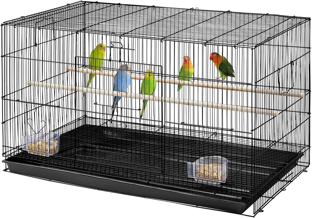 Yaheetech Vogelkäfig Stapelbarer Flugkäfig breiter käfige mit extra viel Platz für Papageien Sittich