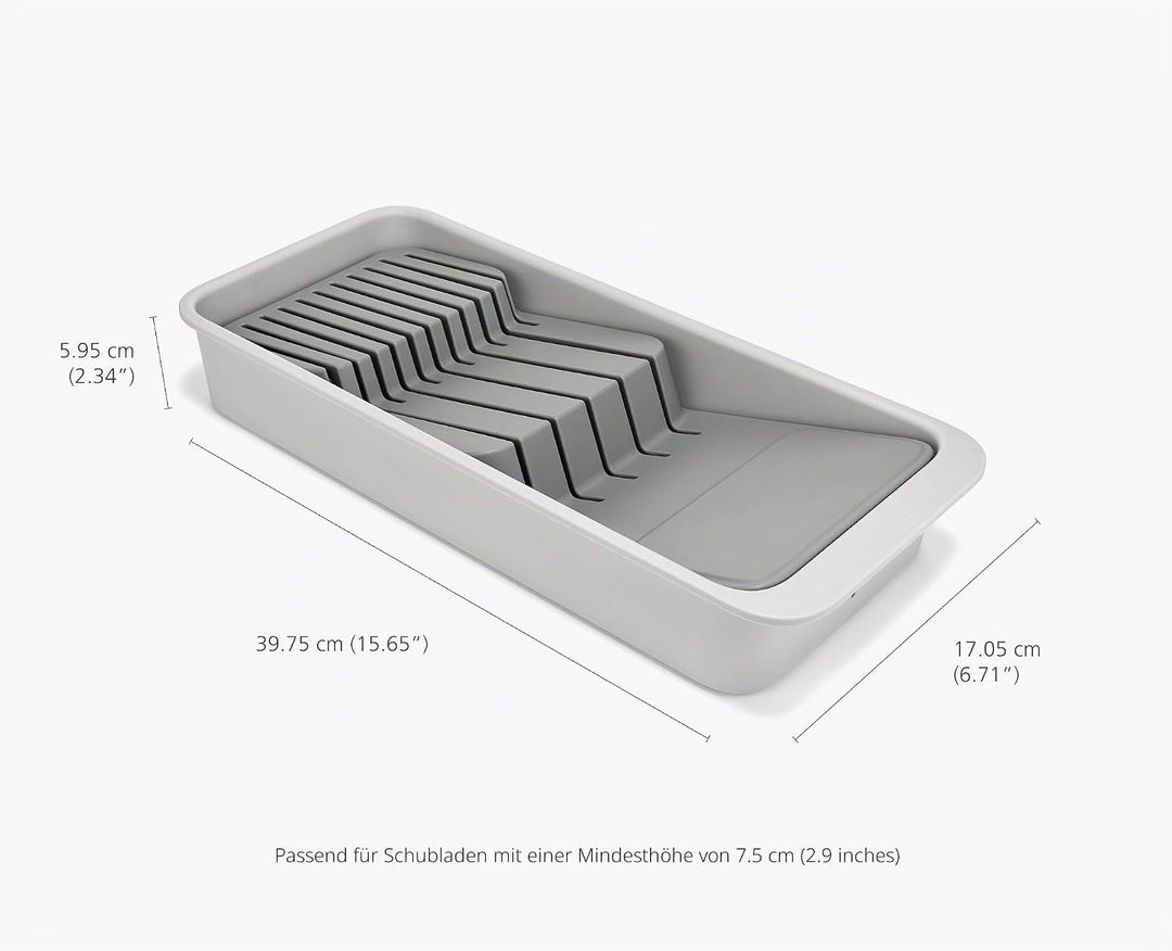 Joseph Joseph DrawerStore 2-Stufiger Messer Organizer, für bis zu 16 Messer, Zerlegbar, recyceltem P