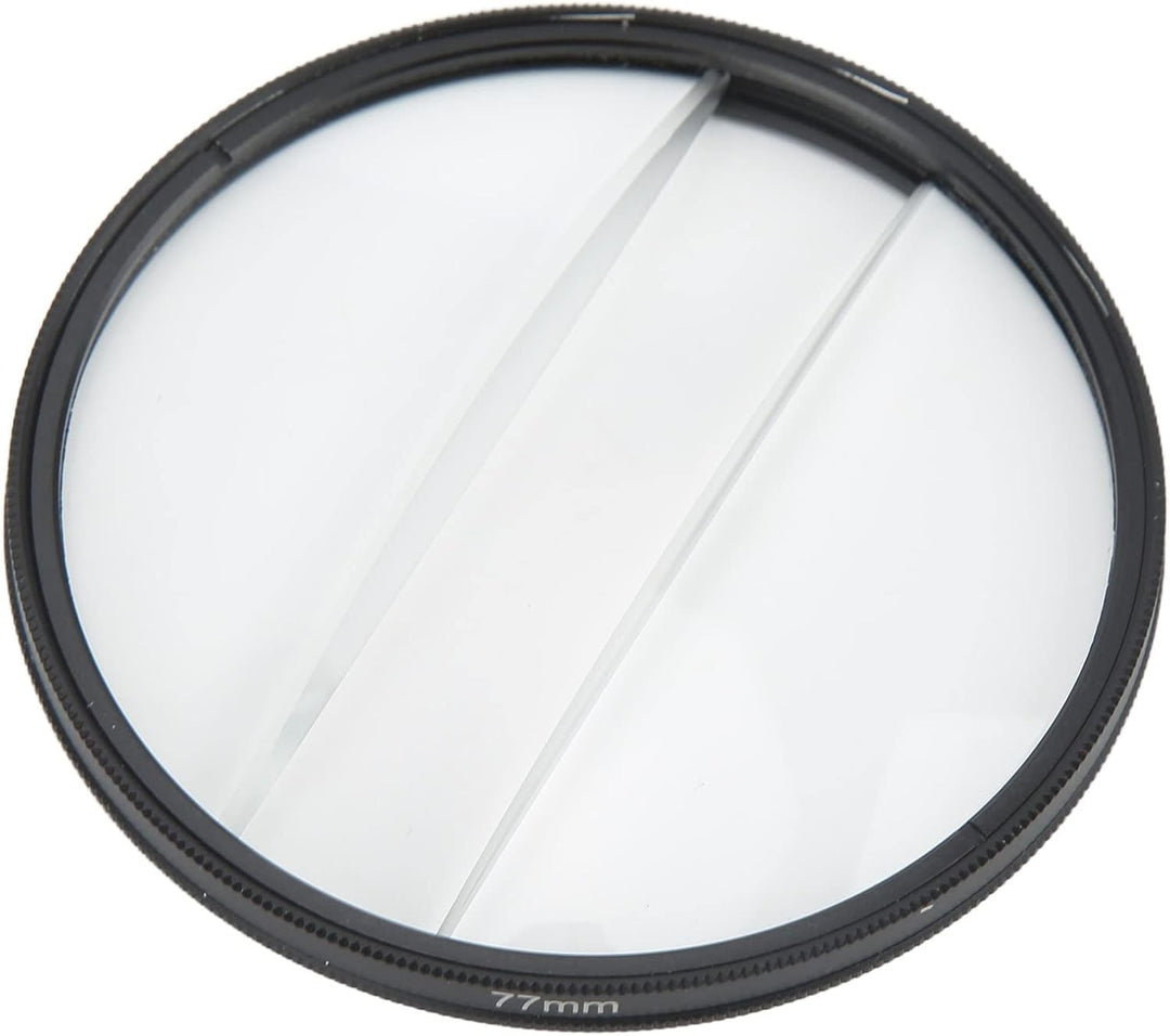 Kamera Spezialeffekt Filter Doppel Halbmondglas Split Diopter Kaleidoskop Prisma Objektiv 77mm Mount