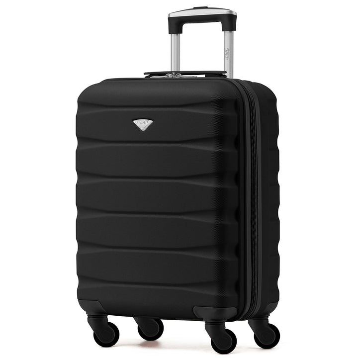 Flight Knight Leichte 4-Rad-ABS-Hartschalenkoffer Handgepack, zugelassen fur uber 60 Fluggesellschaf