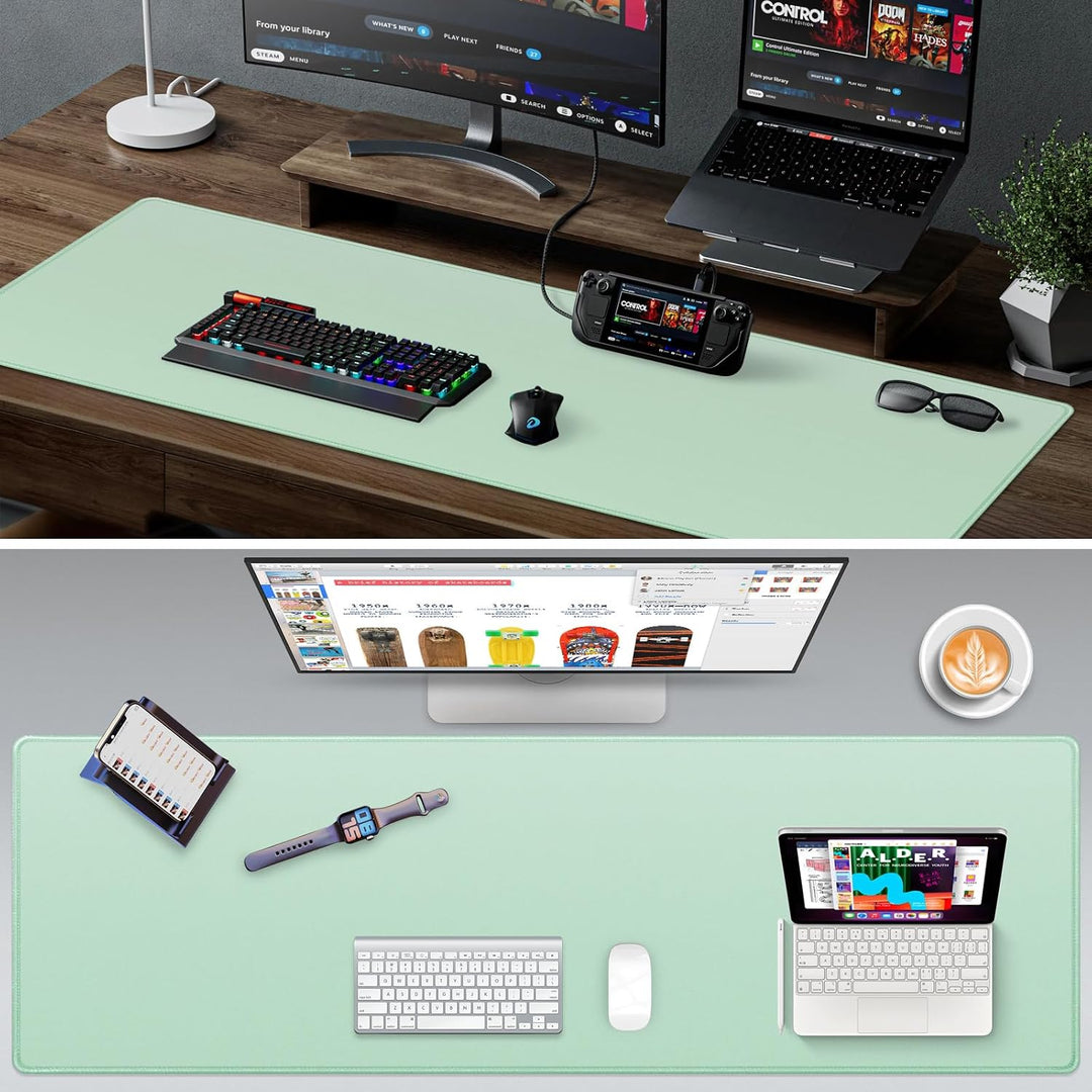 Schreibtischunterlage Mauspad 1200x400mm Mousepad XXXL- Gaming Mauspad 120 x 40 cm Hellgrün, 120 x 4