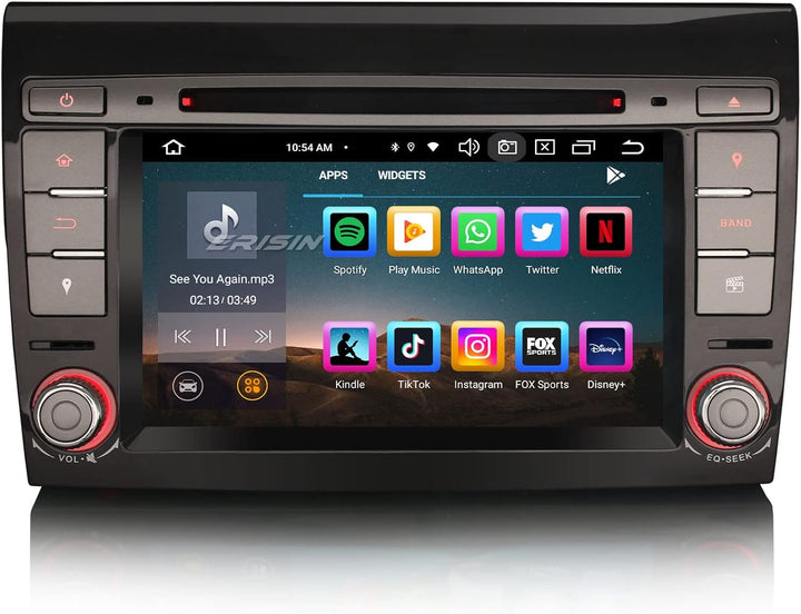 Erisin Android 13 8-Kern Autoradio Mit GPS Navi für FIAT Bravo 7 Zoll Touchscreen Unterstützt Kabell