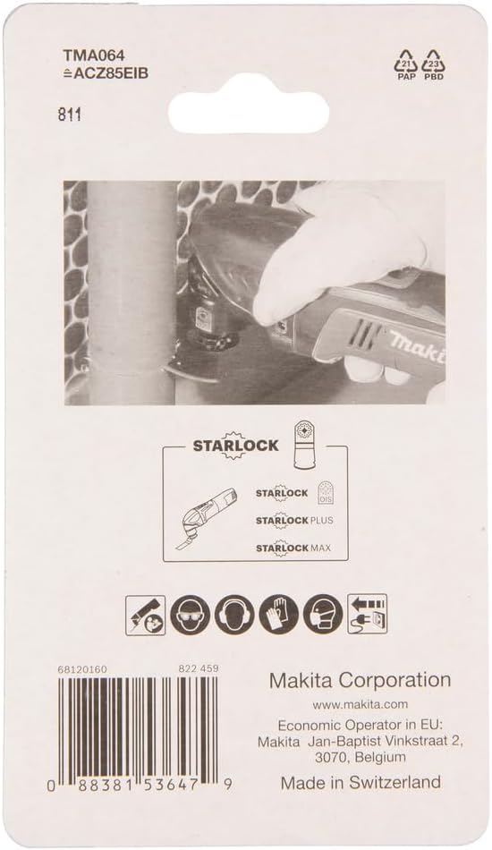 Makita B-64973 Starlock BiM-TiN Segmentsägeblatt 85 mm TMA064 für Sandwichmaterial, Laminat, Vinyl,