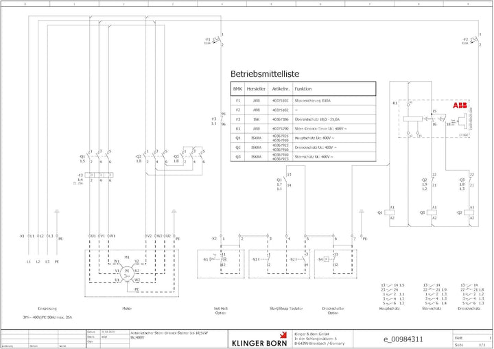 Stern-Dreieck-Starter auf DIN-Normschiene 18,5kW Uc:400V Überlastschutz 18-25A