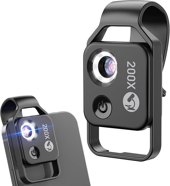 OBEST Handy Mikroskop, 200X Mini-Mikroskop für Smartphone-Kamera, Taschenmikroskop mit CPL Linse und