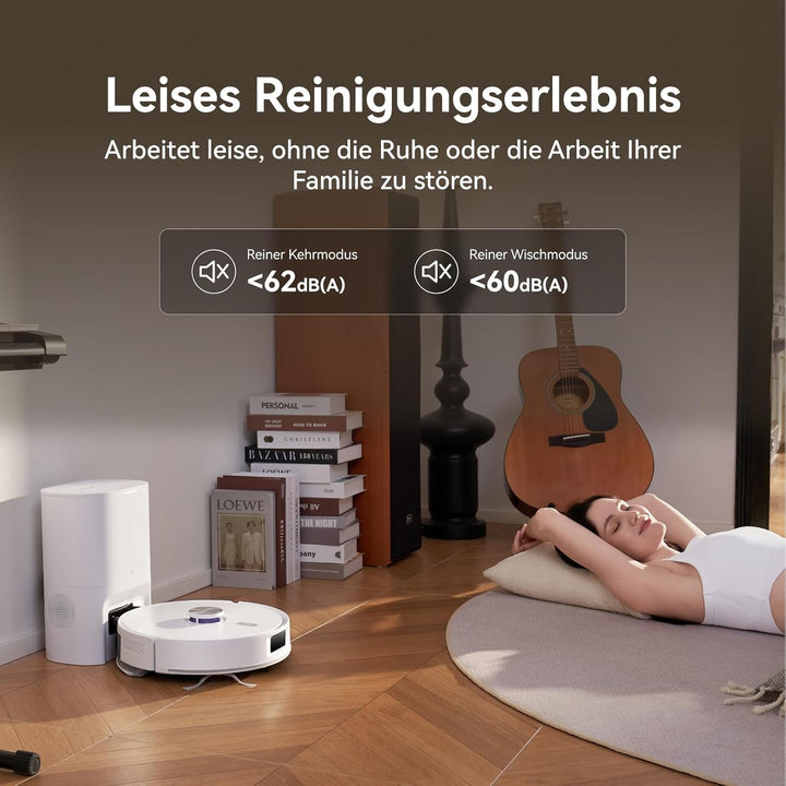 NARWAL Freo S Saugroboter mit Wischfunktion, 8000Pa, 8N Reinigungsdruck, Auto-Entstaubungsstation 3.