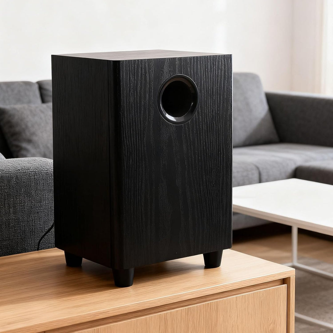 VBESTLIFE 6,5-Zoll-Passiv-Subwoofer, 100-W-Hochleistungs-MDF-Lautsprecher für Tiefe Bässe, mit Boden