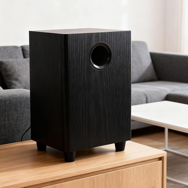 VBESTLIFE 6,5-Zoll-Passiv-Subwoofer, 100-W-Hochleistungs-MDF-Lautsprecher für Tiefe Bässe, mit Boden