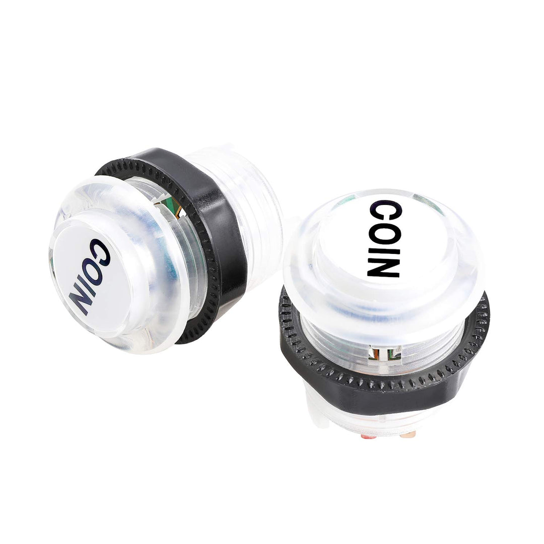 Reyann 4 Stück/Packung 5V LED beleuchtete Knopf-1P / 2P Spieler-Start-Knöpfe / 2x Münzen-Knöpfe für