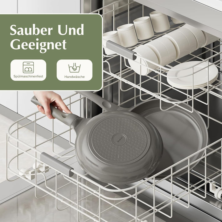 Redchef Antihaft Beschichtet Bratpfanne 24cm, Keramik Pfanne Induktion, Omelette Pfanne, PTFE-frei P