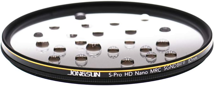 JONGSUN 82mm ND Filter, Grauer Verlaufsfilter Neutraldichtefilter, 18-Schichten Mehrfachbeschichtung