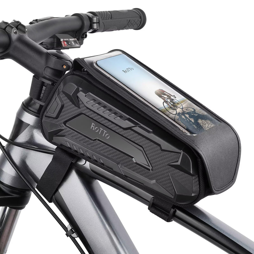 ROTTO Fahrrad Rahmentasche Handyhalterung Wasserdicht Fahrradtasche Rahmen Harte Schale Handytasche