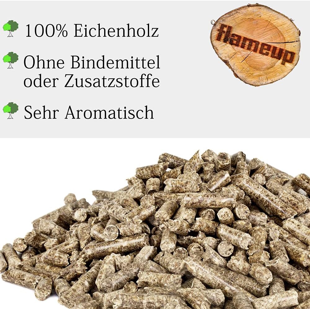 Buche Eiche Pellet 30 kg Grill Smoker Holz Pizzaofen BBQ Pellet Outdoor Ofen Grillen Chunks Holzpell