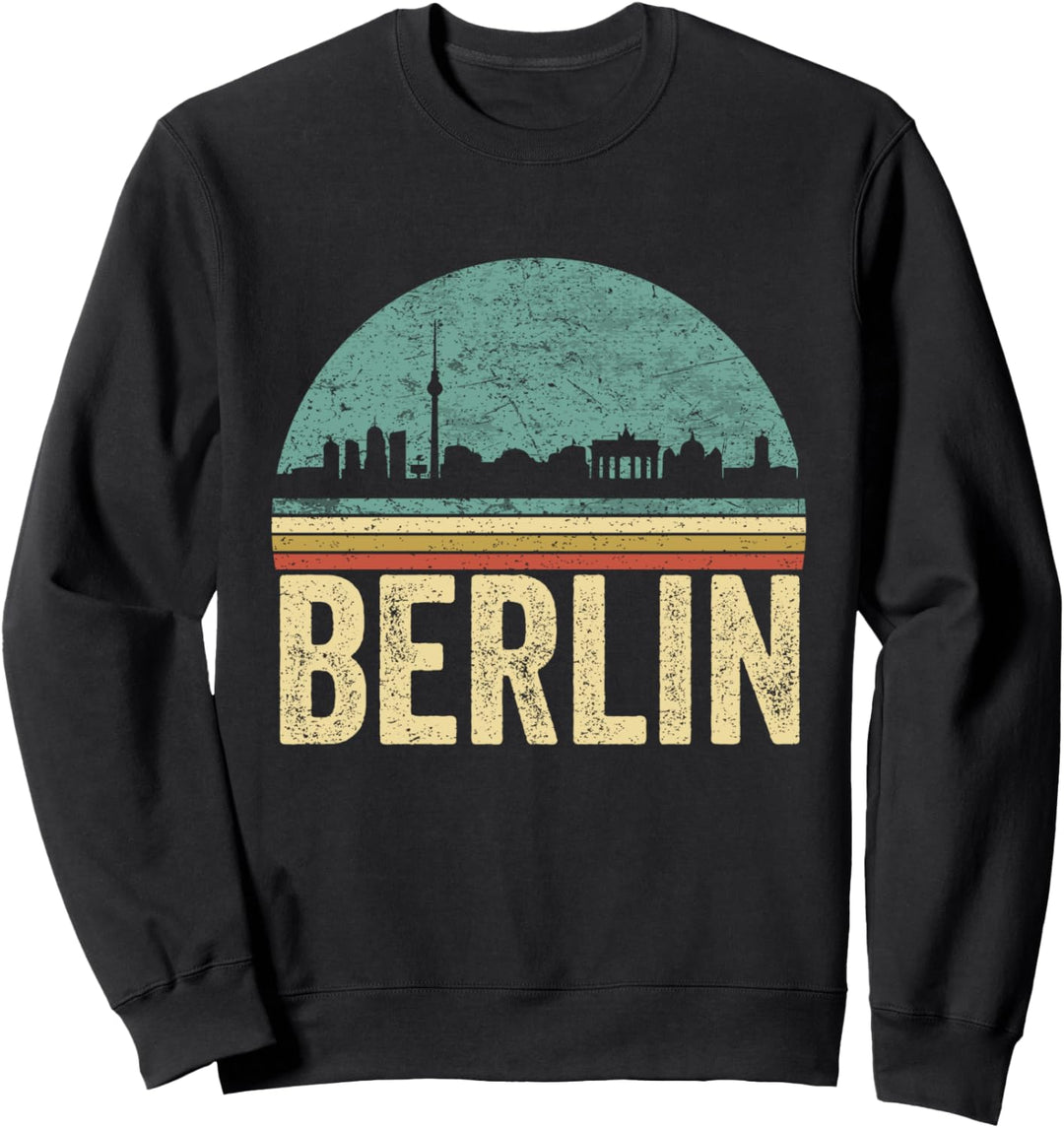 Berlin Silhouette Skyline Hauptstadt Berlin Retro Sweatshirt