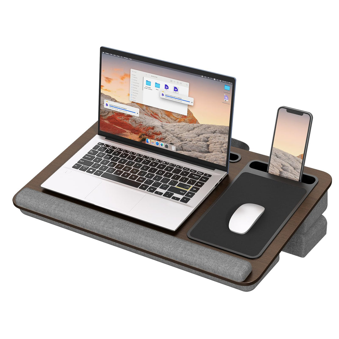 PUTORSEN Laptopkissen für Bett mit Kissen, Laptop Ständer Mausunterlage Passen bis zu 17,3 Zoll Note