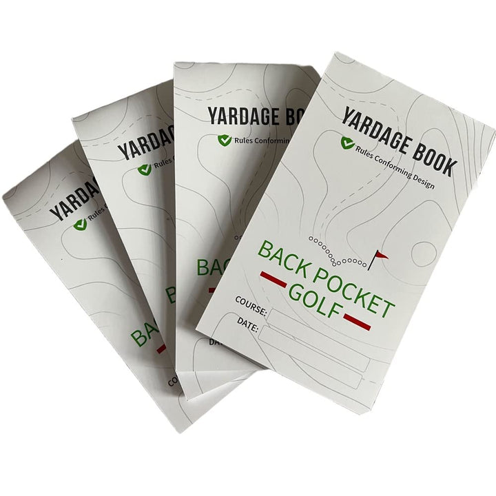 BACK POCKET GOLF Yardage Book (4er-Pack) – USGA-konform und hergestellt in den USA, unverzichtbar fü