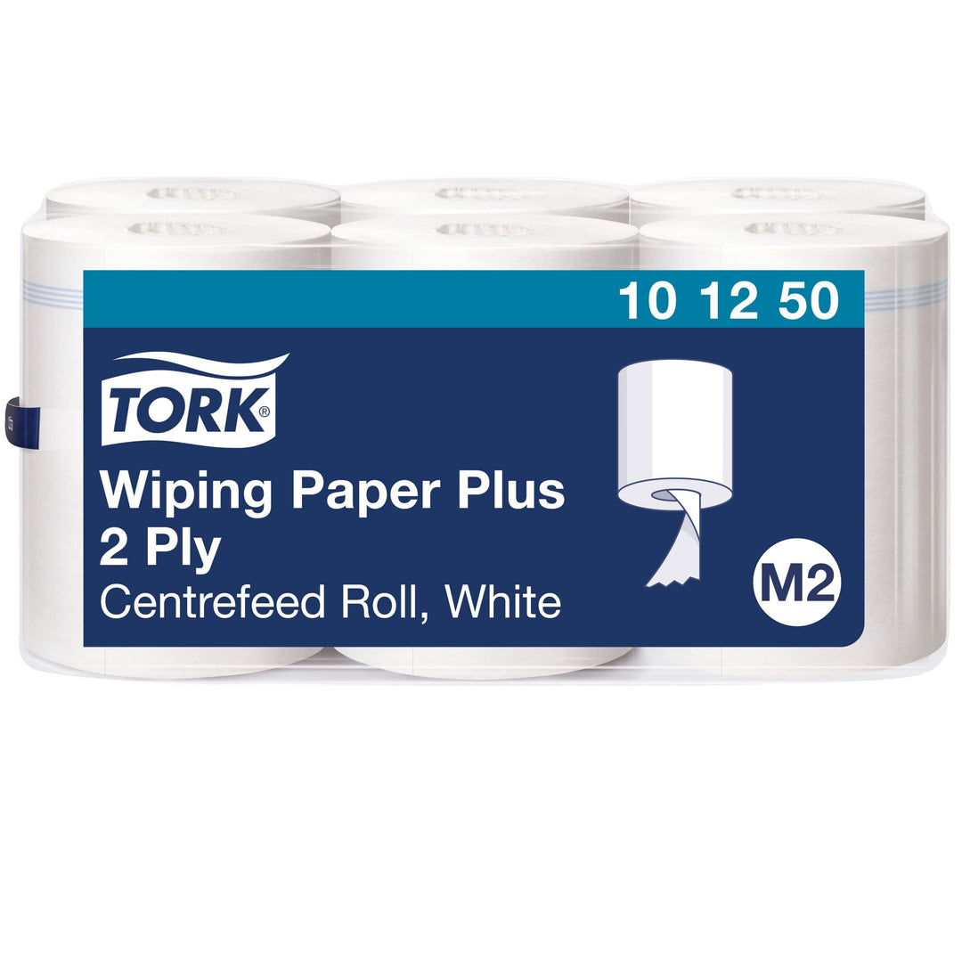 Tork Starke Mehrzweck-Papierwischtücher mit Innenabrollung Weiss M2, Saugfähig, 6 × 457 Blatt, 10125