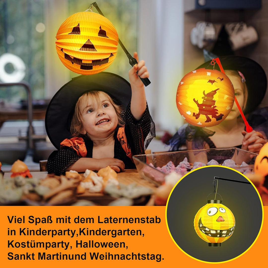 Laternenstäbe LED, 4 Stück Laternenstab Kinder Elektrischer 50 cm Laternenstab Mit LED Leuchtstäbe L