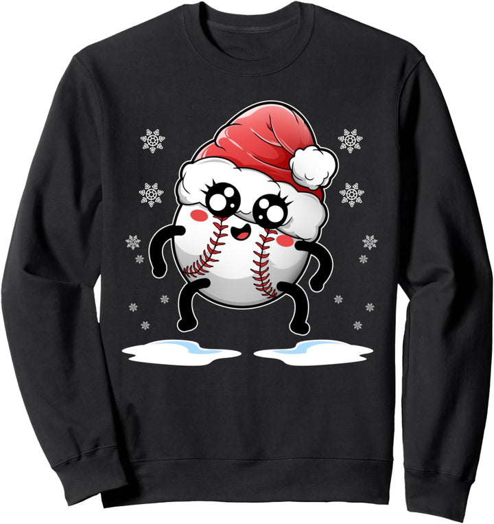 Christmas Baseballer Sport Xmas Weihnachten Baseball Sweatshirt