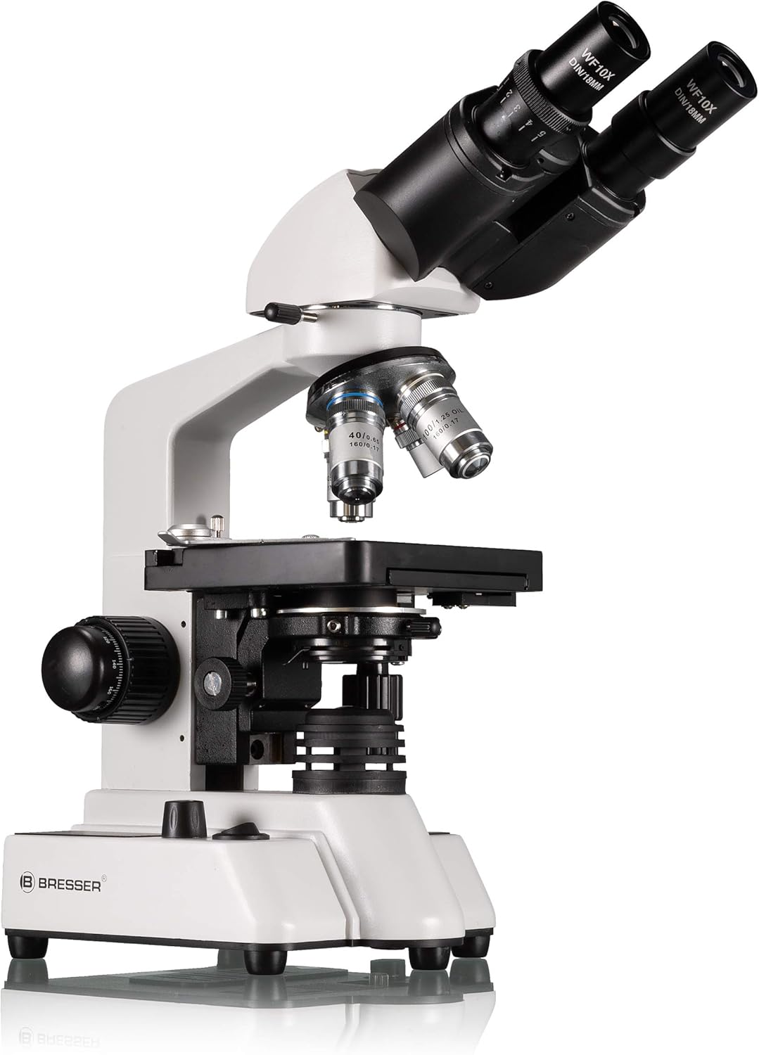 Bresser Bino 40x-1000x Vergrösserung für gehobene Ansprüche & Mikroskop Immersionsöl (5mm nD=1.515,