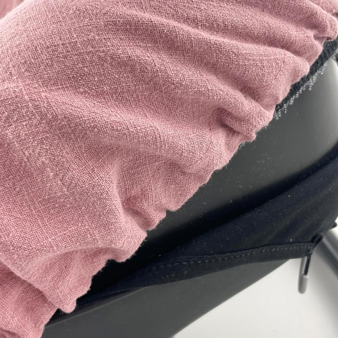 100% LEINEN Bezug für Babyschale Leinenbezug Schonbezug Babyschalenbezug Sommerbezug ROSA LEINEN ros