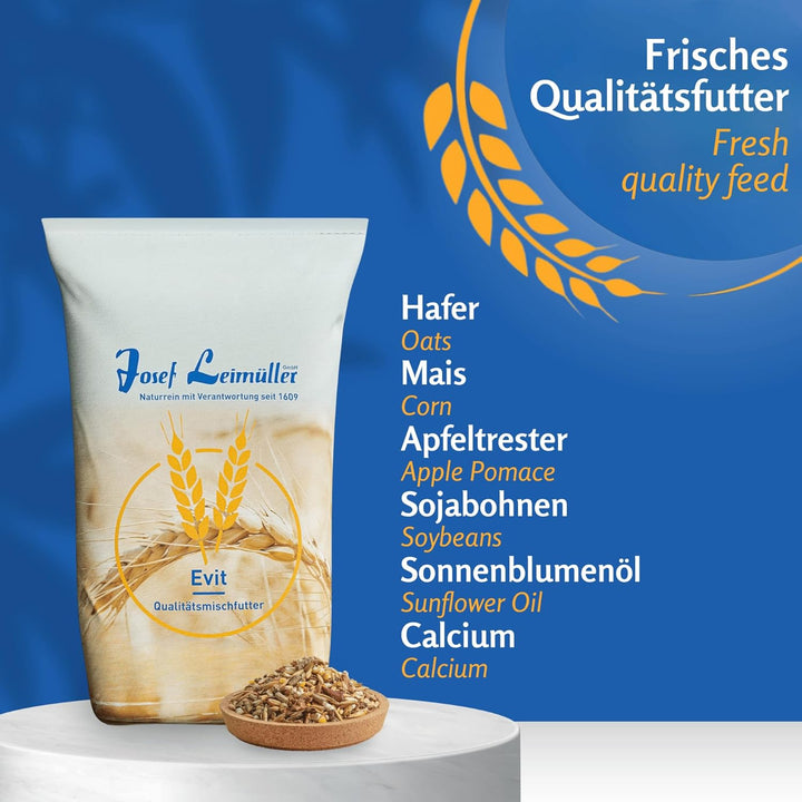 Leimüller Wildfutter 10 Fiber 20 kg - Gentechnikfreies Rehfutter 20KG - Haferfrei für REH, Rotwild &