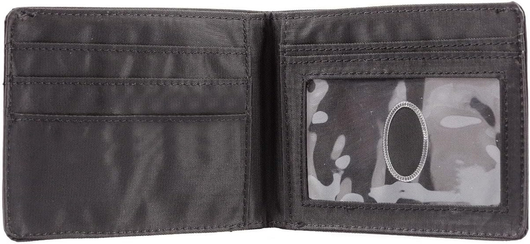Big Skinny Slimline Herren-Geldbörse, doppelt gefaltet, für bis zu 25 Karten Schwarz, Schwarz