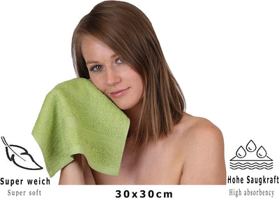 Betz 20 Stück Premium Seifetücher- Seiftuch - Handtücher-Set - Händehandtücher - 30 x 30cm Farbe avo