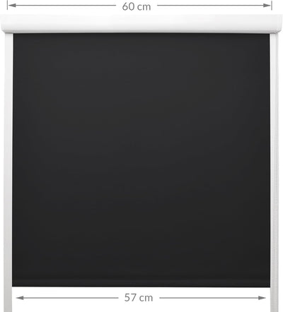 Sol Royal Kassettenrollo mit Führungsschiene SolReflect K24 60x175 cm Schwarz - Blackout Thermorollo