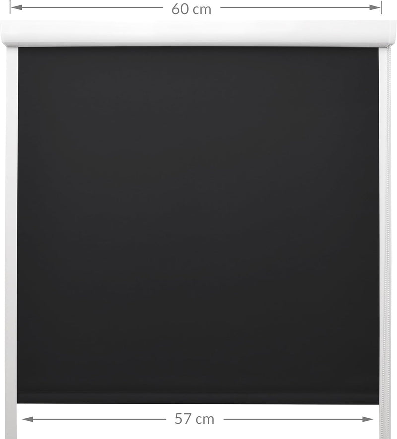Sol Royal Kassettenrollo mit Führungsschiene SolReflect K24 60x175 cm Schwarz - Blackout Thermorollo