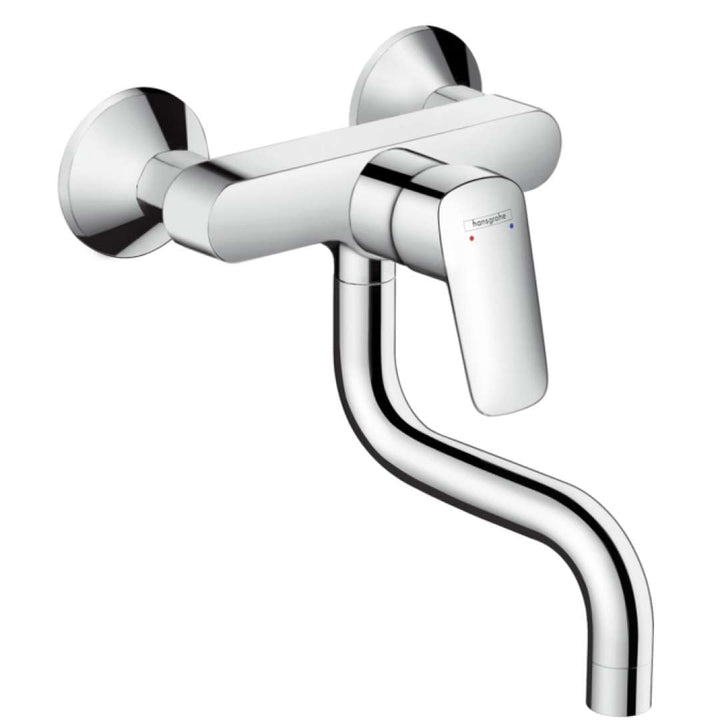hansgrohe Logis Einhebel-Küchenarmatur, Wandmontage, Chrom