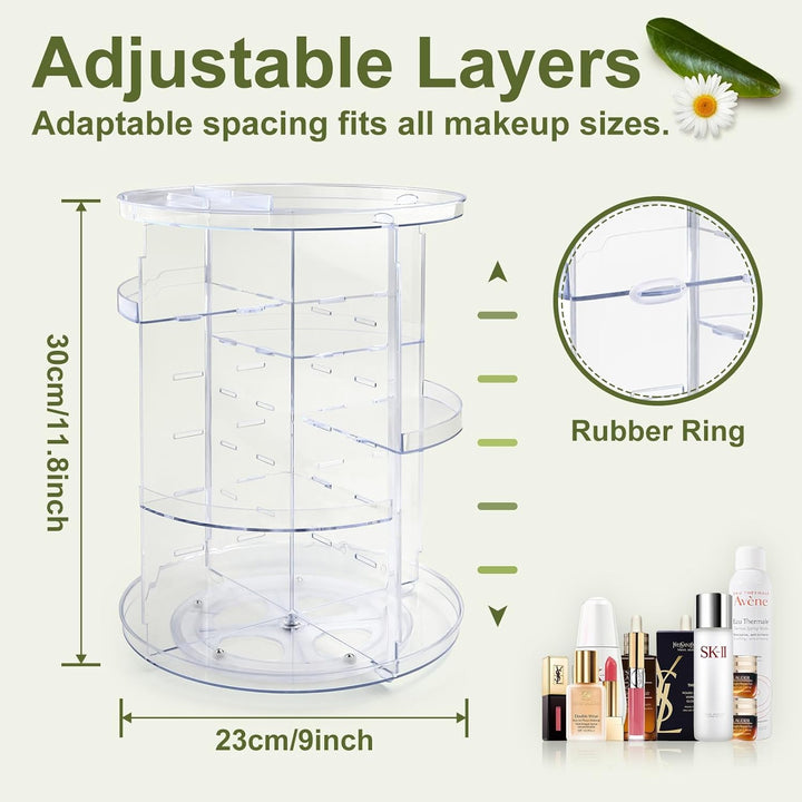 Make Up Kosmetik Organizer, 360° Drehbar Makeup Organizer Aufbewahrung Kosmetikbox, Schminktisch Org