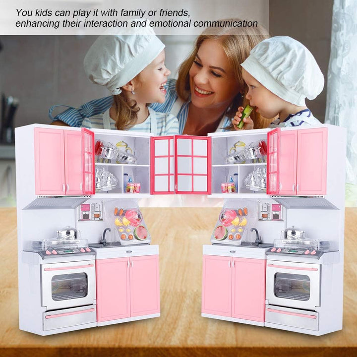Kinderküche Holz Küche Spielküche Kinder Küchen Spielset Küchenspielzeug mit Klängen Mini Küchen Rol