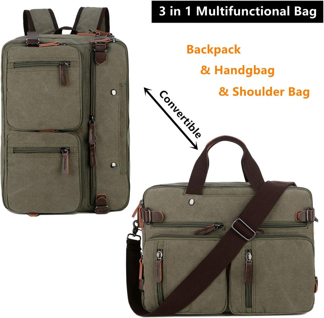 Baosha Convertible Briefcase Backpack 17 Inch Laptop Bag Case Business Briefcase HB-22 Grün, Grün
