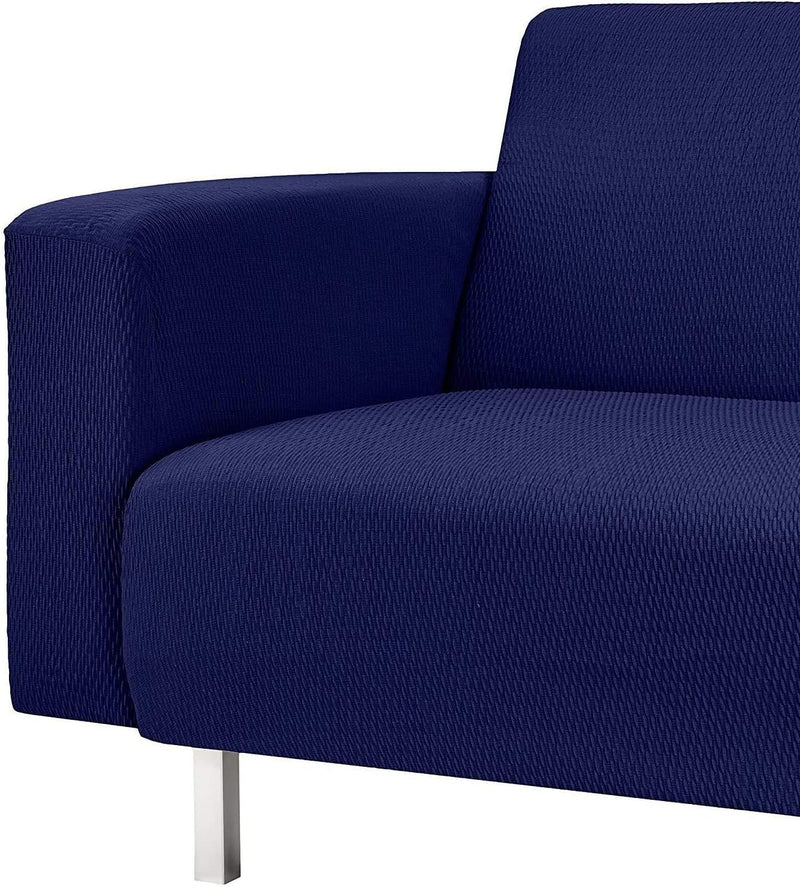 Martina Home - Elastischer Bezug für Sofa, Modell Túnez, Eckteil rechts, Stoff, Marineblau, 3-Sitzer