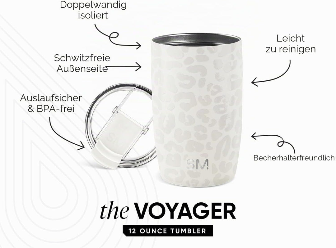 Simple Modern Reisebecher für Kaffee Trinkbecher Becher mit Klappdeckel | Isolierter EdelstahlEiskaf