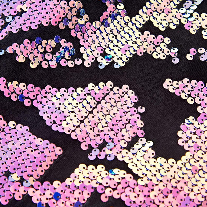 CARFFIV Herren Modische Blumenmuster Pailletten Zweiteiler Set Anzüge XS Map Purple, XS Map Purple