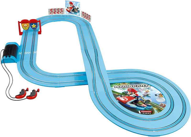 Carrera 20063028 First Nintendo Mario Kart Rennstrecken-Set I 2,9m elektrische Rennbahn mit Strecken