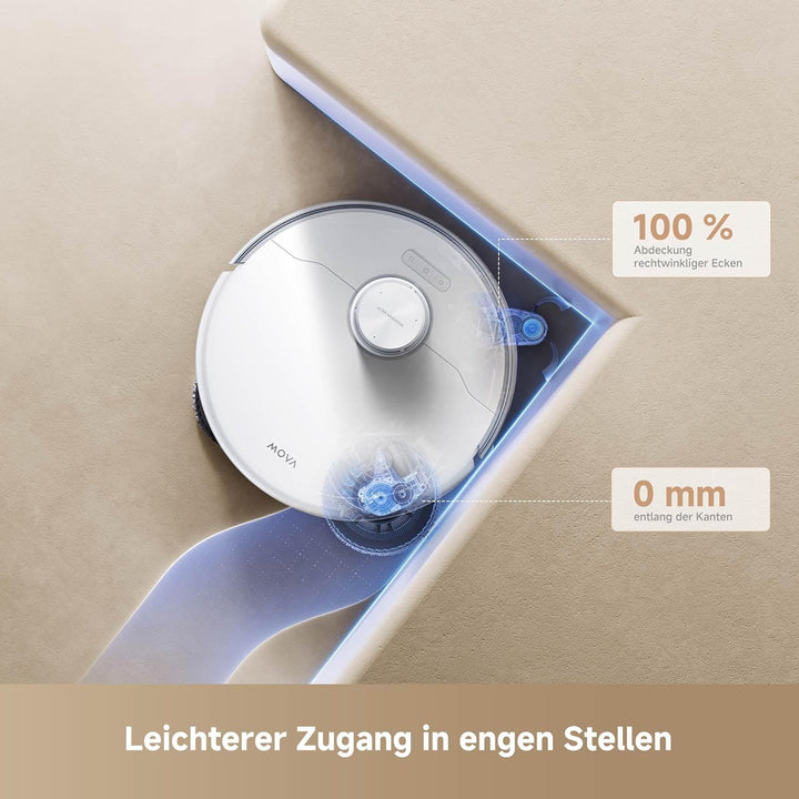 Mova P50 Pro Ultra Staubsaugerroboter mit Mopp, 19.000 Pa, 75℃ Selbstreinigender Heisswasser-Mopp mi