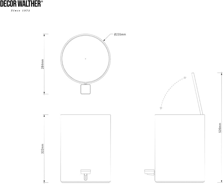 Decor Walther TE 50 Pedaleimer Chrom, Chrom