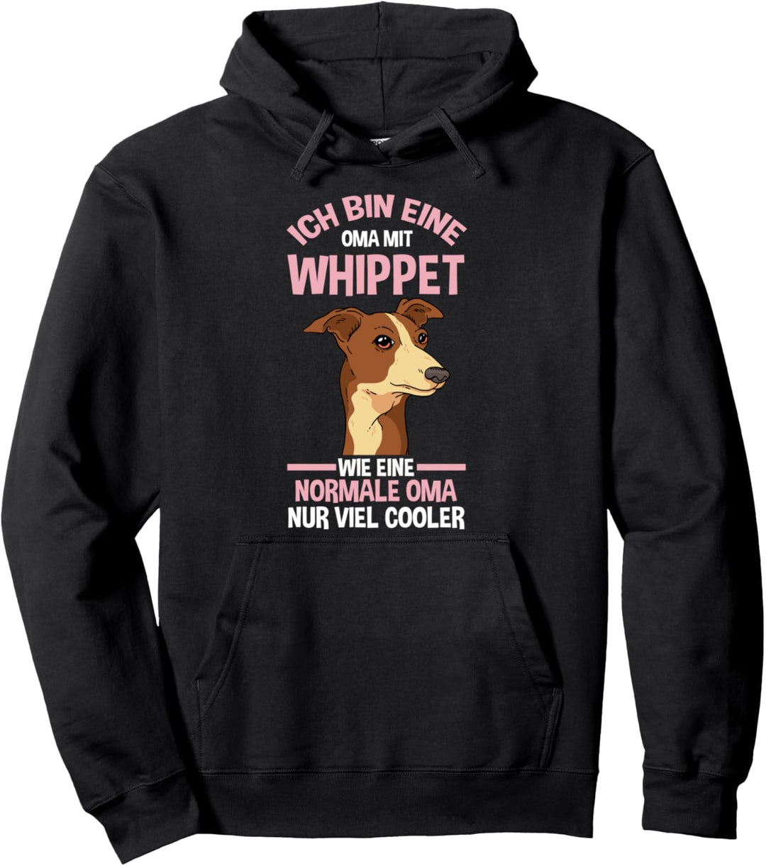 Oma Grossmutter Windhund Whippet Pullover Hoodie