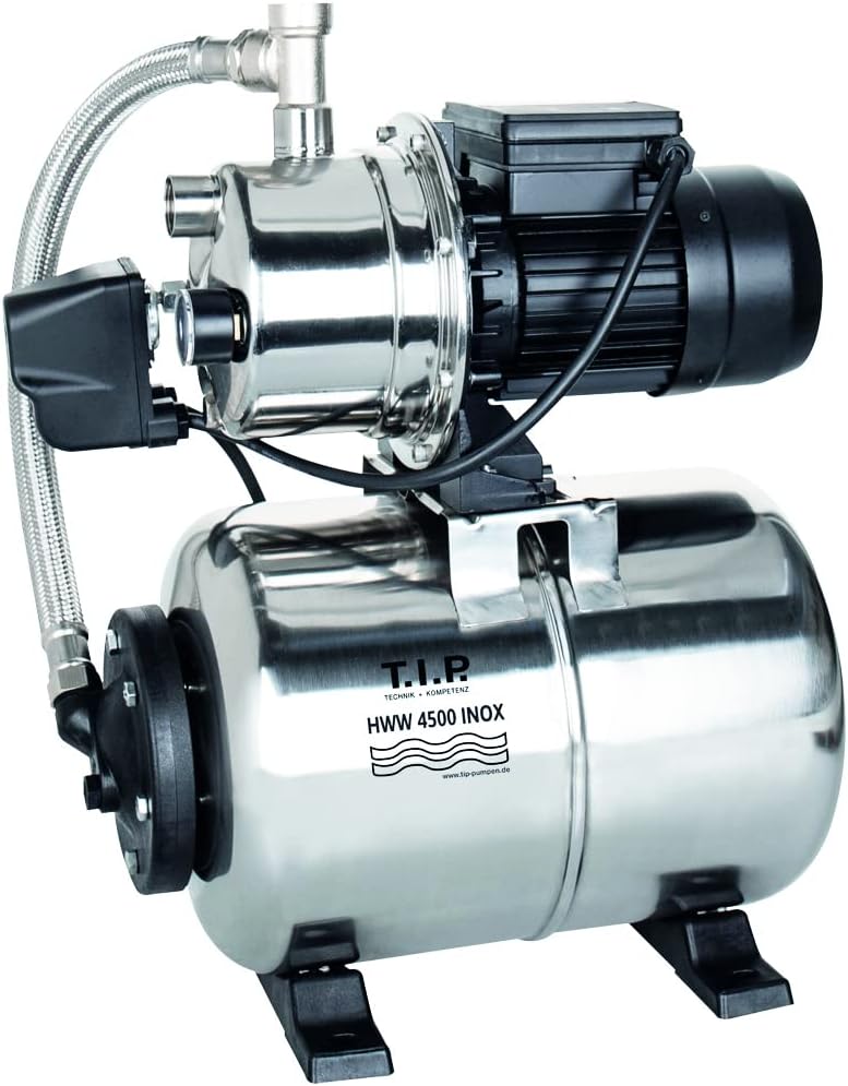 T.I.P. Hauswasserwerk HWW 4500 INOX (bis 4.350 l/h Fördermenge, Förderhöhe max. 50 m / Druck max. 5,