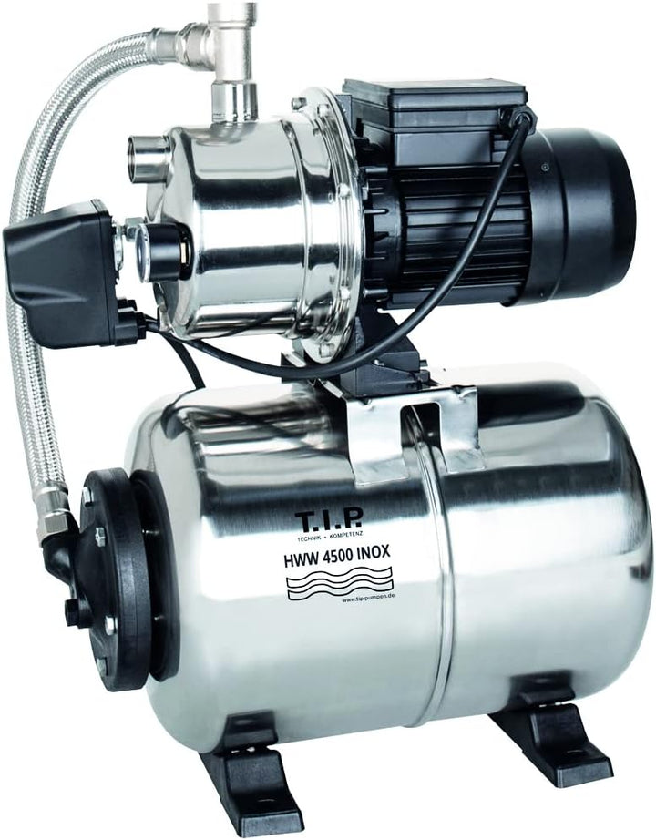 T.I.P. Hauswasserwerk HWW 4500 INOX (bis 4.350 l/h Fördermenge, Förderhöhe max. 50 m / Druck max. 5,