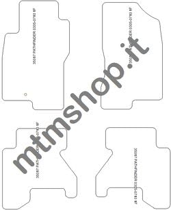 MDM fussmatten für Nissan Pathfinder (R51) III ab 2005-07.2010 Passform wie Original aus Velours, Au