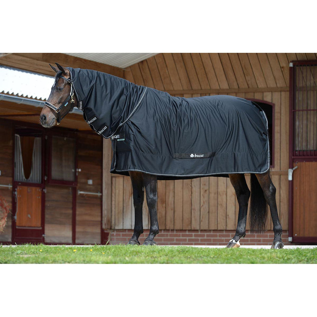 BUCAS Shamrock Power FN Abschwitzdecke/ Übergangsdecke schwarz oder blau (schwarz, 145) schwarz 145,