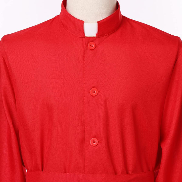 COSDREAMER Clergy Cassock Robe Preacher Cassock Herren Lob Anbetung Robe, rot, XL Rot XL, Rot XL